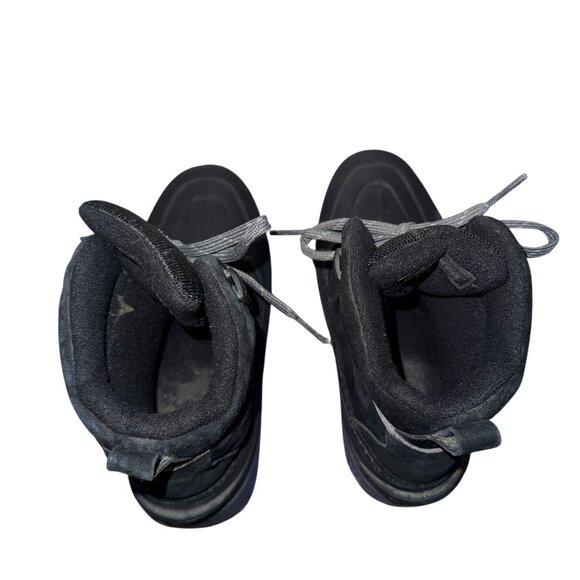 The North Face Heat Seeker Winter Snow Boots Boys 1 Black Leather Waterproof - Picture 8 of 10